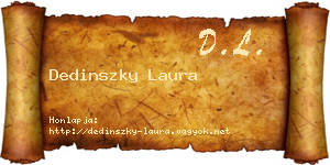 Dedinszky Laura névjegykártya